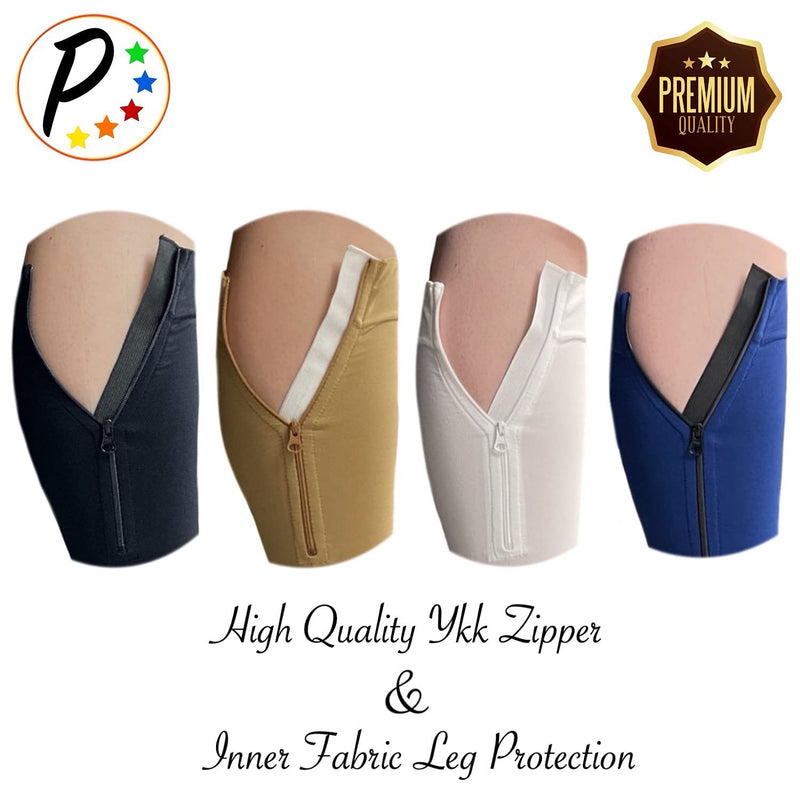 [Australia] - Presadee Premium Navy 20-30 mmHg Firm Compression Leg Swelling YKK Zipper Socks (Closed Toe, 5) Closed Toe 