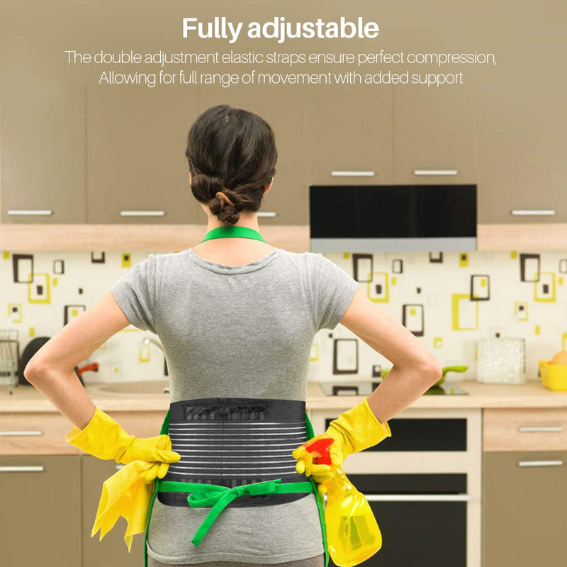 [Australia] - Cotill Lower Back Support Belt - Lumbar Support Brace for Pain Relief and Injury Prevention - Dual Adjustable Straps and Breathable Mesh Panels (S/M - Waist 62cm to 82cm) S/M (Pack of 1) 