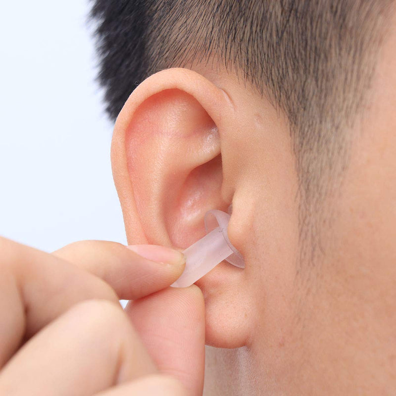 [Australia] - SUPVOX 40pcs Silicone Earplugs Soft Ear Protection Ear Plugs Water-Proof Ear Plugs Noise Reducing Ear Plugs (Transparent) 