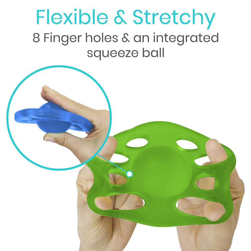 [Australia] - Vive Finger Exerciser and Hand Strengthener - Extensor Trainer Grip Stretcher Balls - Therapy Exercises for Arthritis, Carpal Tunnel, Forearm Muscle Strength Band Guitar, Rock Climbing Strengthening 