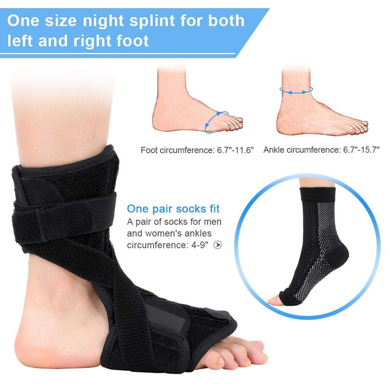 [Australia] - Xuuyuu Plantar Fasciitis Night Splint, Foot Drop Orthotic Brace for Sleep Arthritis Tendonitis Dorsal Night Splint for Heel Pain Relief Suitable for Men and Women 