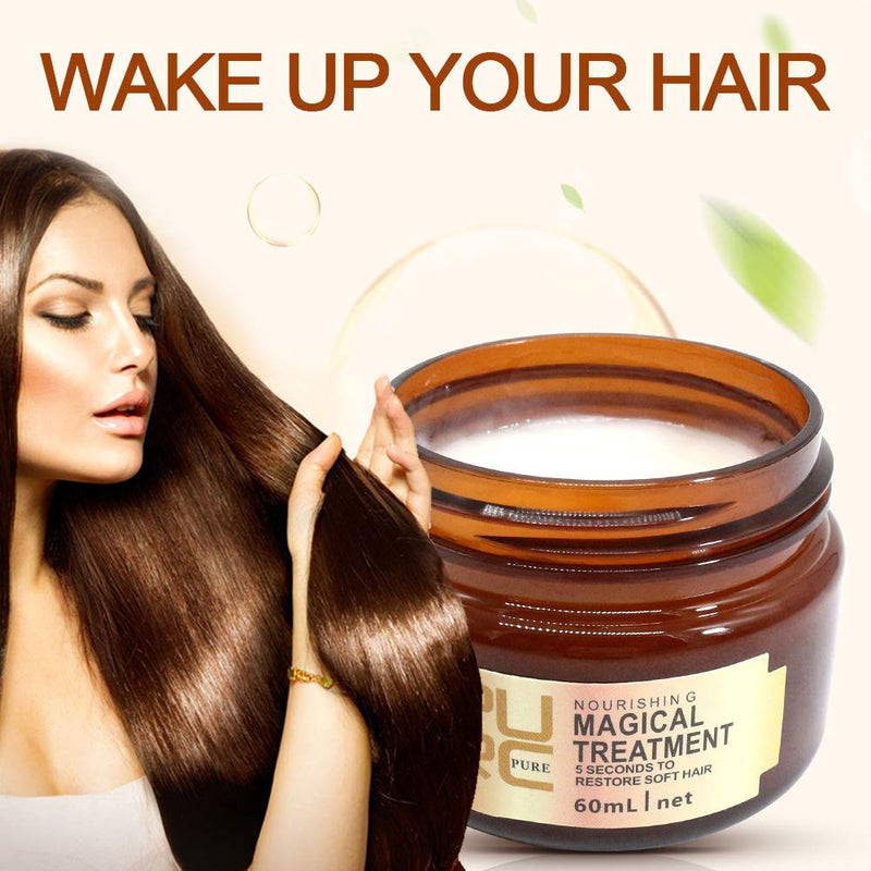 [Australia] - Magical keratin Hair Treatment Mask 5 Seconds Hair Root Repair 60ML Nourishing Soft Hair Tonic Keratin Hair Scalp Treatment, Recover Elasticity & lustrous & Soft Hair 60 ml (Pack of 1) 