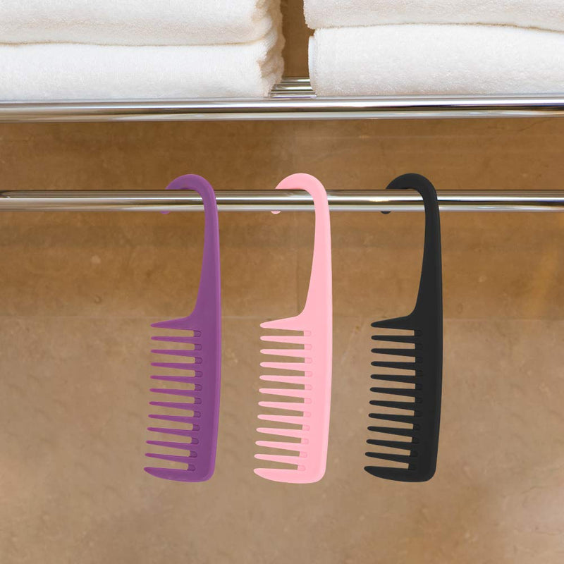 [Australia] - tiopeia 3 Pack Hair Comb Large Wide Tooth Comb Shower Combs Curl Wet Comb for Long, Wet or Curly Hair Detangling 