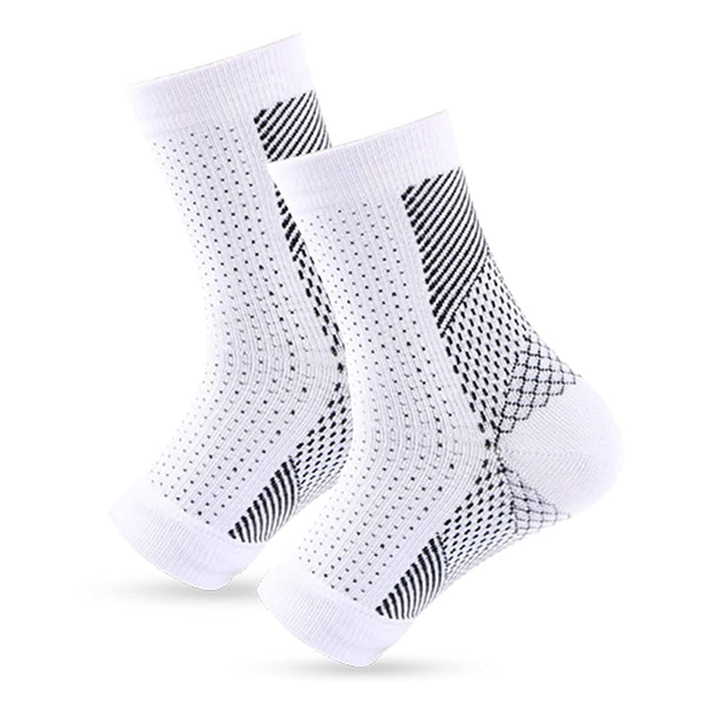 [Australia] - 2Pairs Compression Socks, Ankle Arch Support Socks, Soothesocks for Neuropathy Pain, Compression Foot Sleeves, Suitable for Men & Women Sports (L/XL) L/XL 
