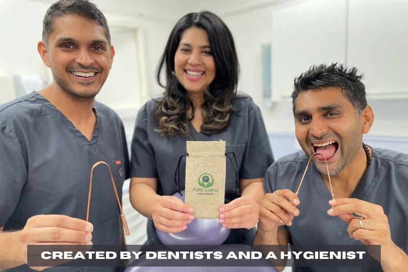 [Australia] - Pure Copper Tongue Scraper for Adults & Kids - Natural Tongue Cleaner for Bad Breath Treatment - Ayurvedic Tongue Scraper with Case by PURE EARTH essentials (1 Piece/Pack) 1 
