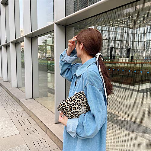 [Australia] - LYDZTION Leopard Print Makeup Bag Cosmetic Bag for Women,Large Capacity Canvas Makeup Bags Travel Toiletry Bag Accessories Organizer,Yellow Yellow 