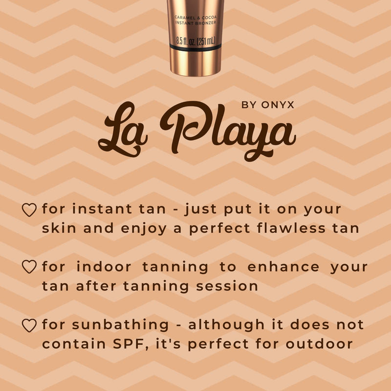 [Australia] - Onyx La Playa Instant Bronzer - Not a Self-Tanner - Tinted Moisturizer for Glowing Skin - Face Tanner - Browning Lotion for Indoor Outdoor 