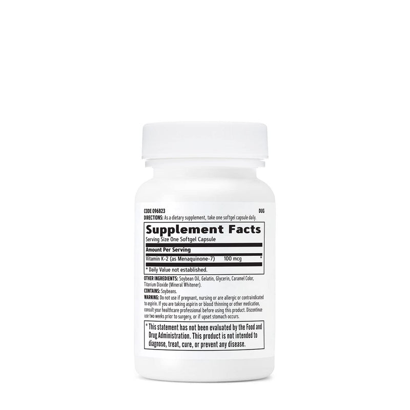 [Australia] - GNC Vitamin K-2 100mcg, 60 Softgels, Supports Bone-Building Process 