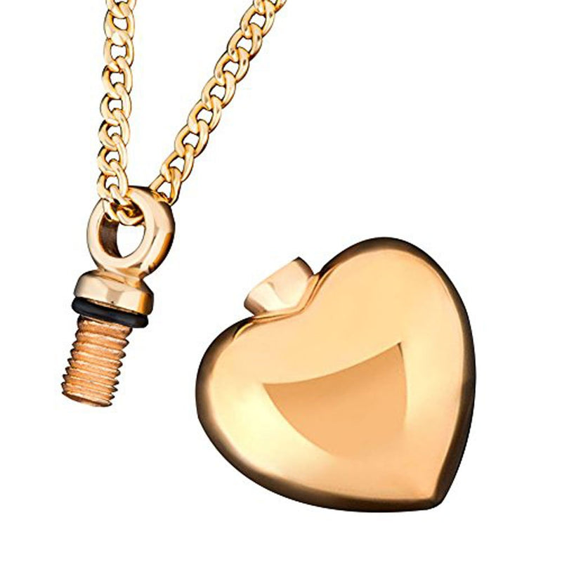 [Australia] - Charmed Craft Stainless Steel Heart Human Pet Urn Necklaces Memorial Cremation Ashes Ash Holder Keepsake Jewelry Pendant 