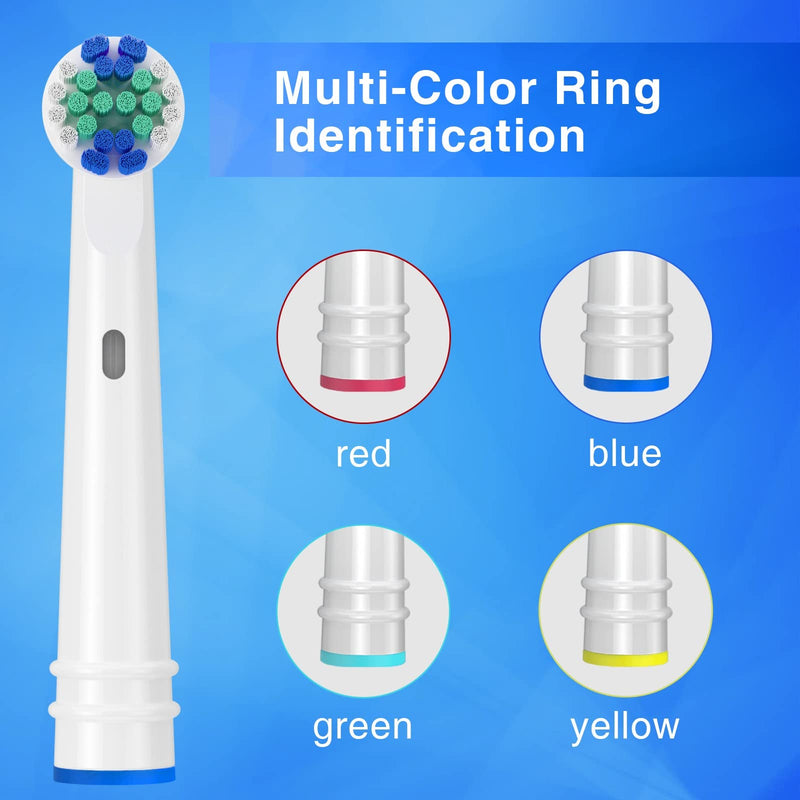 [Australia] - REDTRON Replacement Brush Heads, 16Pcs Toothbrush Heads, Works with Floss, Sensitive, Precision, Whitening White 