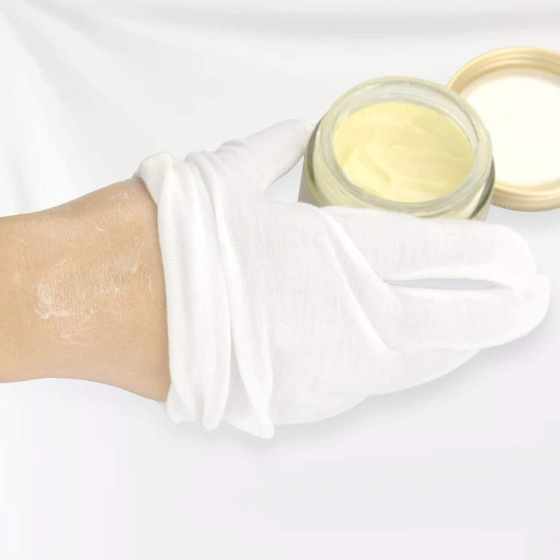 [Australia] - 2 Pairs 100% Cotton Moisturising and Protective Gloves for Eczema, Sensitive Dry Irritated Skin, Overnight Hand Cream Lotion Protection, Cosmetic, Spa Therapy, One Size Fits Men and Women 4 Count (Pack of 1) 