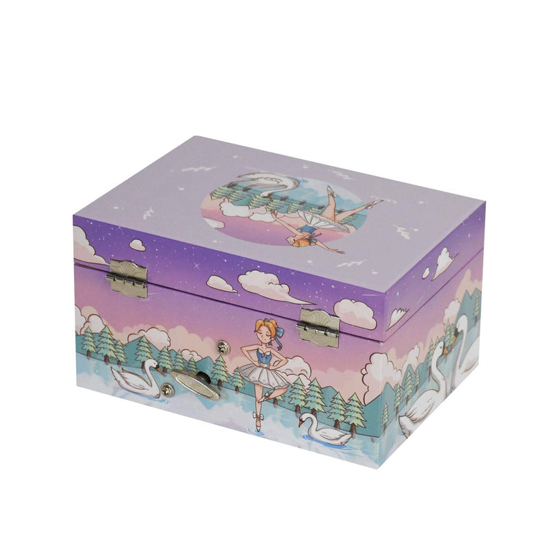 [Australia] - Laxury 5-inch Music Jewelry Box, Swan And Ballerina Design, Kids Jewelry Box, Ballerina Jewelry Box, Jewelry Boxes For Girls, Gifts For Girls From 7 To 12 Years Old 