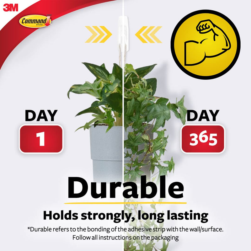 [Australia] - Command Medium Utility Hooks, White, 2-Hooks, 4-Strips, Organize Damage-Free 