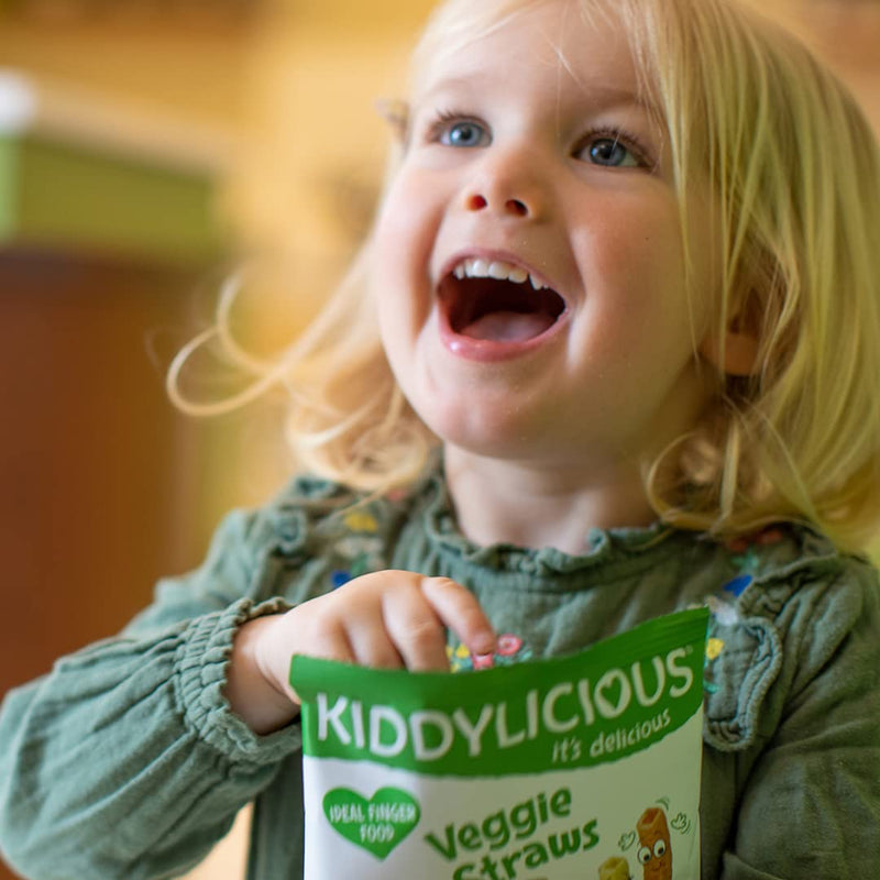 [Australia] - Kiddylicious Cheesy Veggie Straws - Delicious Finger Food Kids Snack - Suitable for 9+ Months - 9 Packs 