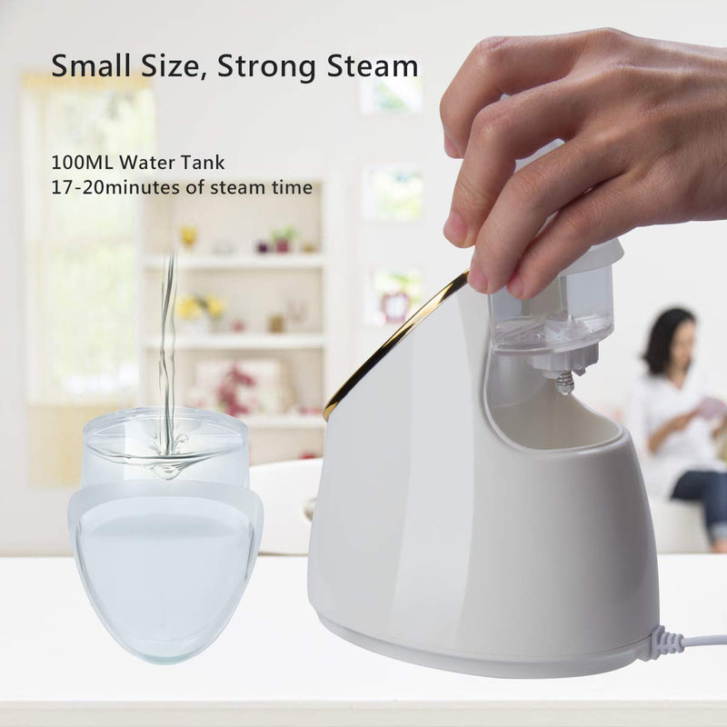 [Australia] - Wolady Facial Steamer, Nano Ionic Face Steamer Sauna Hot Mist for Face Spa Moisturzing Opening Pores with 4 Pcs Extraction Tools 
