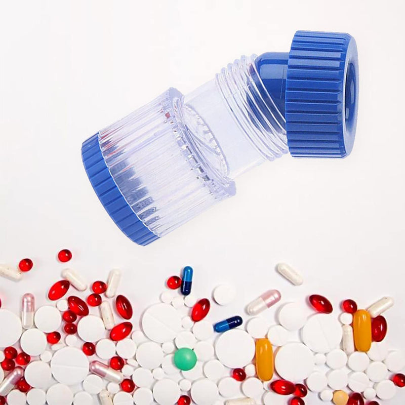 [Australia] - 2PCS Portable Pill Grinder Multi-Function Pill Cutter Travel Pill Box Container Pill Cutter Suitable for Professional Household Elderly Children Pet Pill Grinder 