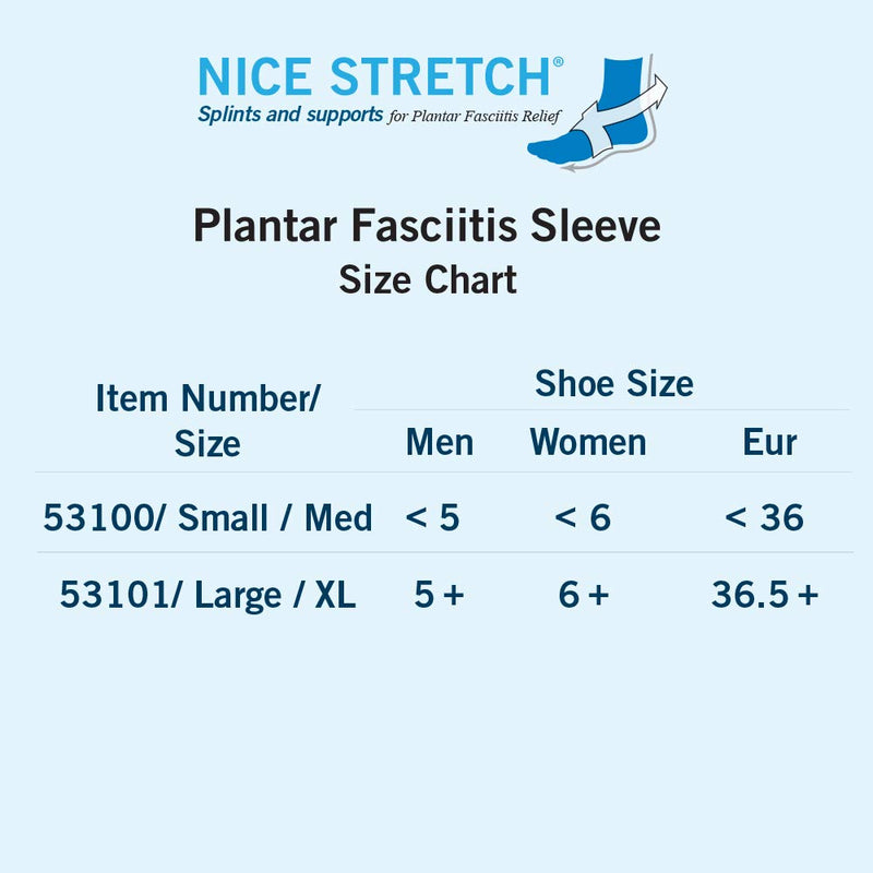 [Australia] - Nice Stretch Plantar Fasciitis Sleeve – Help with Plantar Fasciitis, Heel Pain and Achilles Tendonitis Small/Medium Small/Medium (1 Count) 