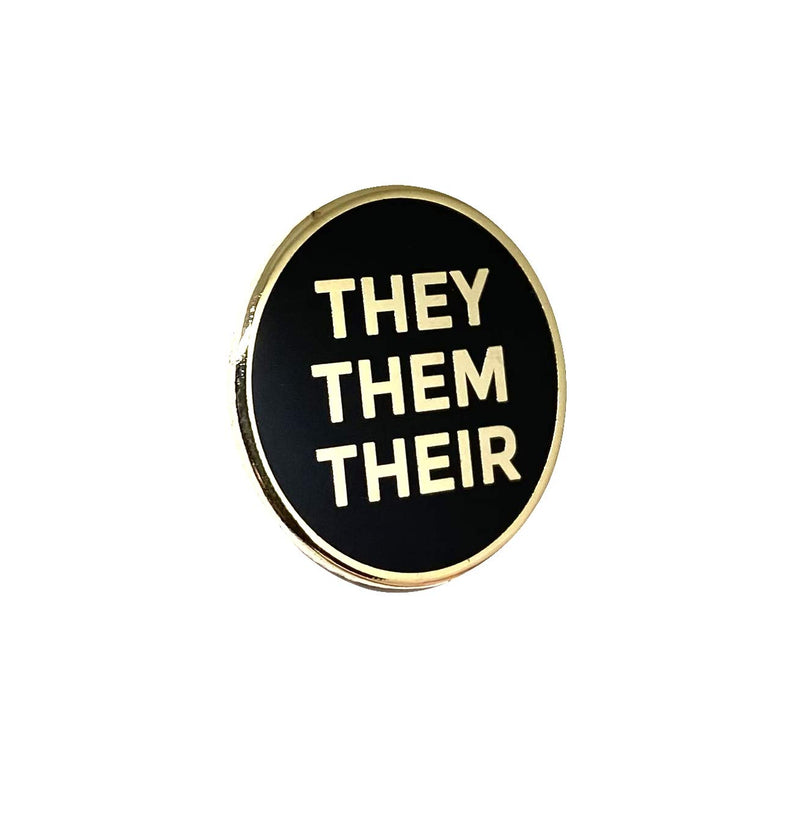 [Australia] - They Them Their Lapel Pin - THEY/THEM/THEIR Nonbinary Enamel Pronoun Badge - LGBTQ LGBT Brooch 