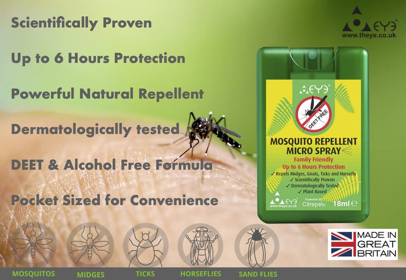 [Australia] - THEYE Mosquito Repellent Lotion & Spray Pack, Natural DEET Free, Family Friendly Insect Repellent, Up to 8 Hr Protection Cream + Micro Spray 