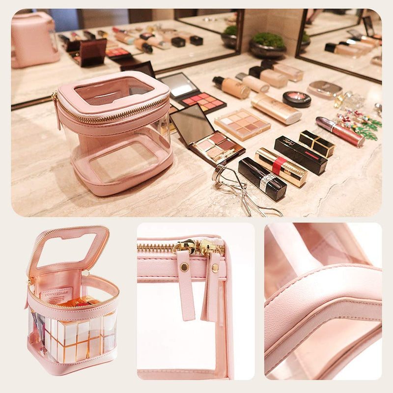 [Australia] - Clear Makeup Bag Small Clear Makeup Box Lipstick Organizer Bag Waterproof Portable Cosmetic Travel Toiletries Bags 