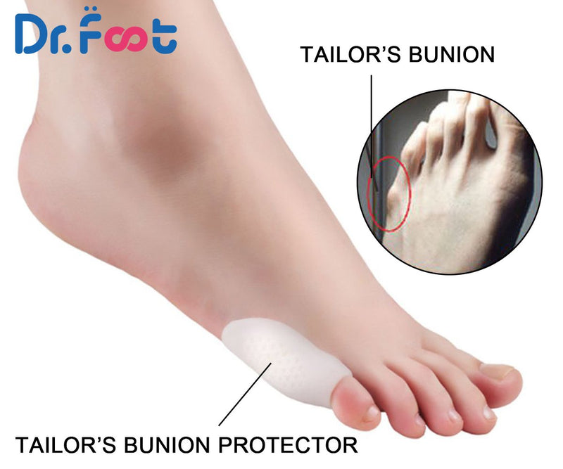 [Australia] - Dr.Foot Tailor's Bunion Pads -4 Pieces- Bunions Treatment-Toe Protector - Tailors Bunion Pain Relief - Two Sizes (Small) Small 