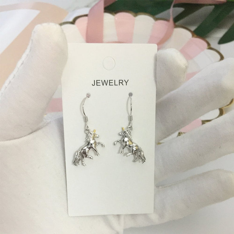 [Australia] - Unicorn Earrings Girls Womens Hypoallergenic Birthday Xmas Prom Party Sterling Silver Unicorn Cute Animal Mother&Daughter Gift Jewelry Set for Teens Women 