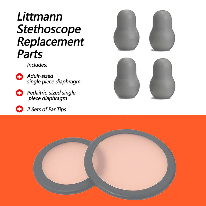 [Australia] - Replacement Accessories Kit Fits Classic 3, Cardiology 3 & Cardiology 4 Stethoscope for Littman Stethoscope Replacement Parts & Stethoscope Bell Cover and Ear Tips Replacement Parts. 