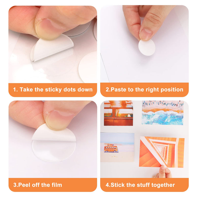 [Australia] - Surard Adhesive Putty, 280 Pcs 20mm/0.79” Removable Sticky Dots, Double Sided Removable Clear Mounting Round Reusable Tacky Tack Transparent Stickers Glue Tape for Hanging Pictures Posters on Wall 