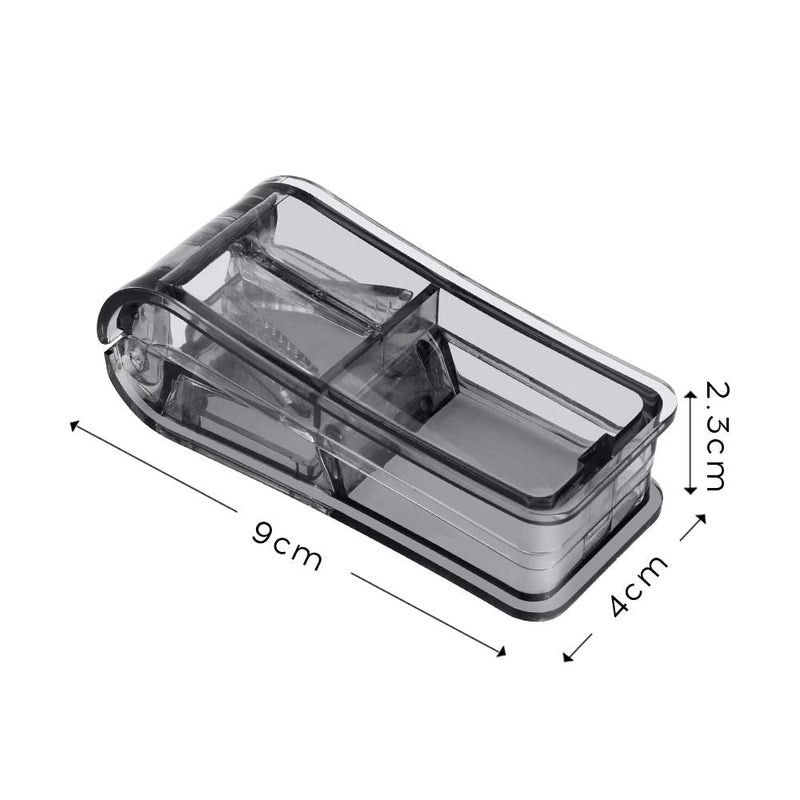 [Australia] - Pill Cutter, Opret Pill Splitter with Blade for Small Pills Large Pills Cut in Half Quarter for Tablet Vitamin Medicine (Black) Black 