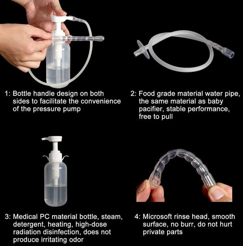 [Australia] - Reusable Vaginal Cleansing System Excellent Vaginal Cleanser Female Vaginal Rinse, Manual Pressure Clean, 100% Safe, 300 ml Capacity Extra 2 Nozzle Tips Doctor Recommended (300ml) 300ml 