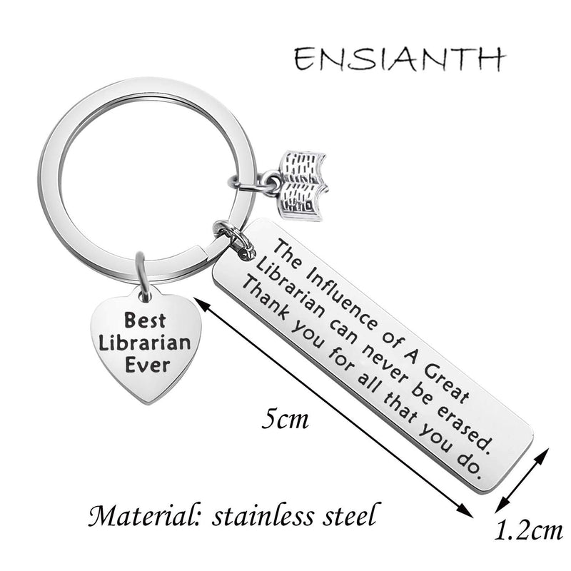 [Australia] - ENSIANTH Librarian Keychain Librarian Retirement Gift Best Librarian Ever Gift Librarian Appreciation Gift 