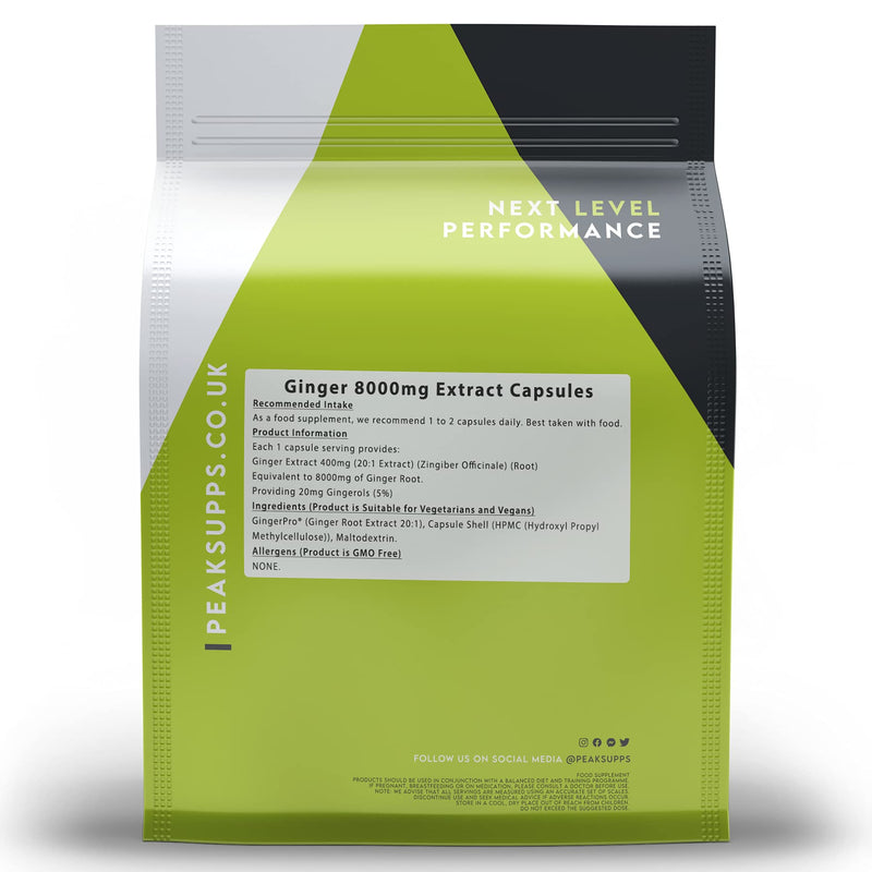 [Australia] - Ginger Root 8000mg Extract Capsules - 20mg Gingerols | Vegan Friendly (90 Capsules) 90 Capsules 