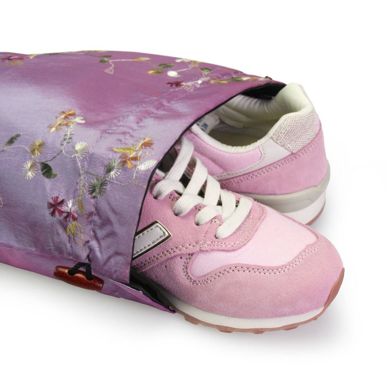 [Australia] - kilofly Embroidered Silk Jacquard Travel Bag, Lingerie & Shoes, Value Set of 3 set3 A 