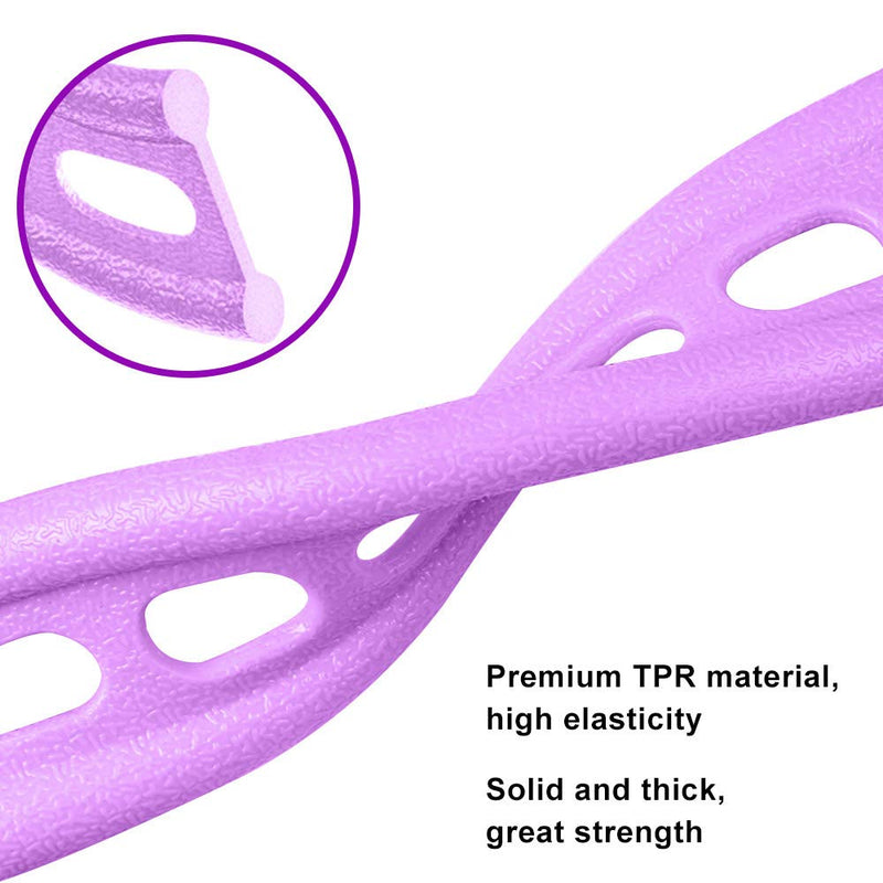 [Australia] - AIKOTOO Pedal Resistance Band Elastic Pull Rope Fitness Sit-up Exercise at Home Gym Yoga Workout Equipment Multifunction Pedal Arm Leg Trainer Slimming Bodybuilding Abdominal Training Purple 