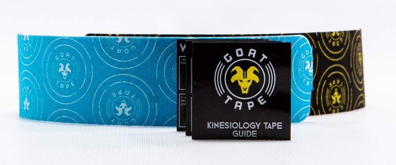 [Australia] - Goat Tape Kinesiology Tape, Pre-Cut Strips Blue & White 