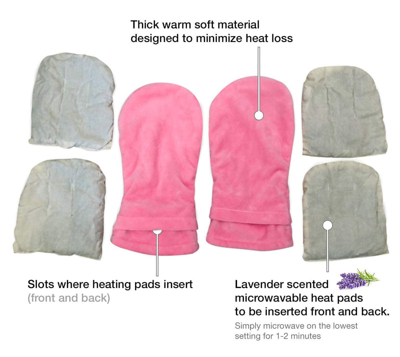 [Australia] - Bundle: Heat Therapy Arthritis Gloves (1 Pair, Pink) + Copper Lined Wrist Support (Single) 