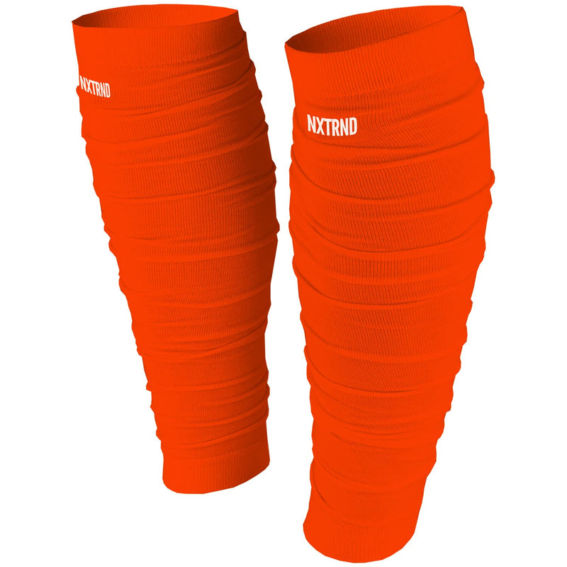 [Australia] - Nxtrnd Football Leg Sleeves, Calf Sleeves for Men & Boys, Sold as a Pair Orange One Size 