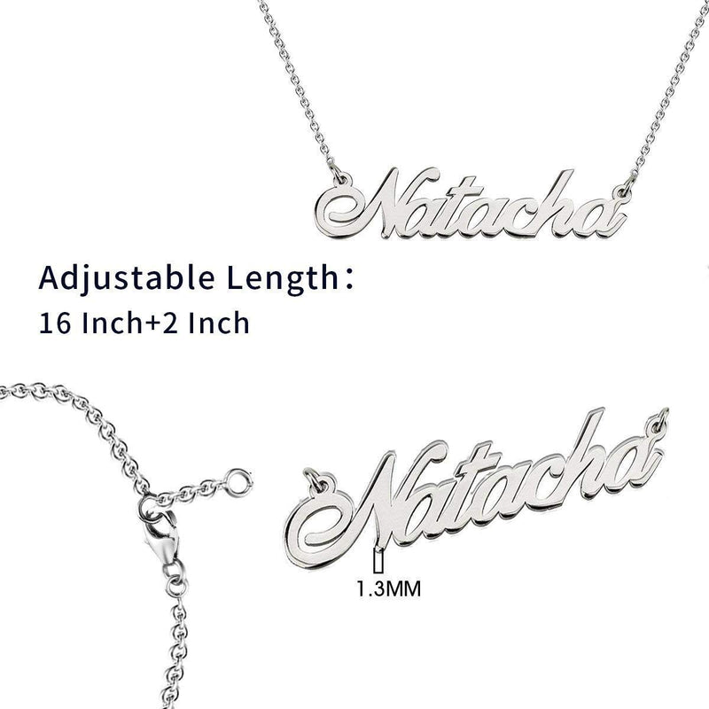 [Australia] - Lutilo 925 Sterling Sliver Custom Name Necklace Personalized Initial Necklaces Pendant Jewelry Gift for Her Grace 