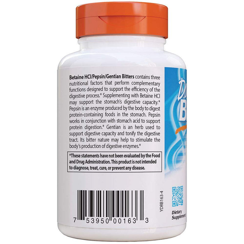[Australia] - Doctor's Best, Betaine HCL Pepsin & Gentian Bitters 