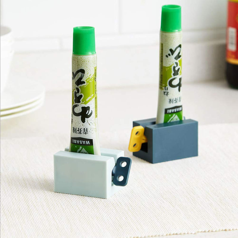 [Australia] - Wudong 4 Pcs Rolling Tube Toothpaste Squeezer, Toothpaste Dispenser Toothpaste Seat Holder Tube Squeezer for Toothpaste Mustard Ketchup Cosmetic Oil Cream 