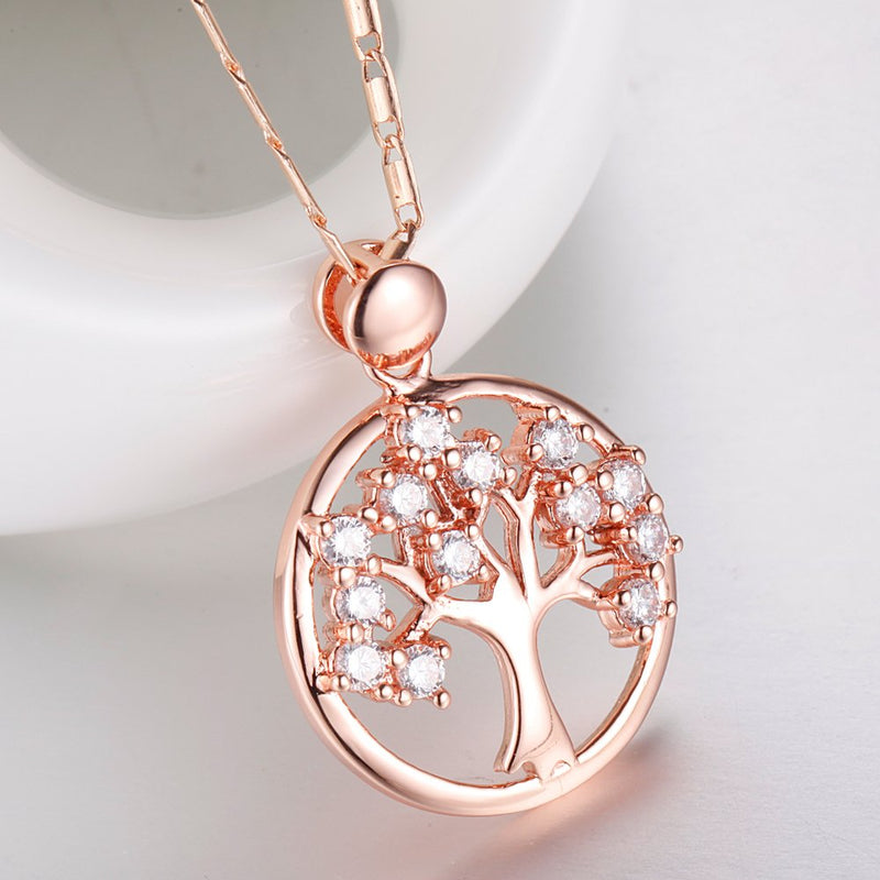 [Australia] - Tree of Life Necklace for Women - Tree of Life Earrings for Women - Silver / Gold / Rose Gold Jewelry Set for Women/ Teenagers - Symbol for Life, Positive Energy, Good Health - Mall of Style 