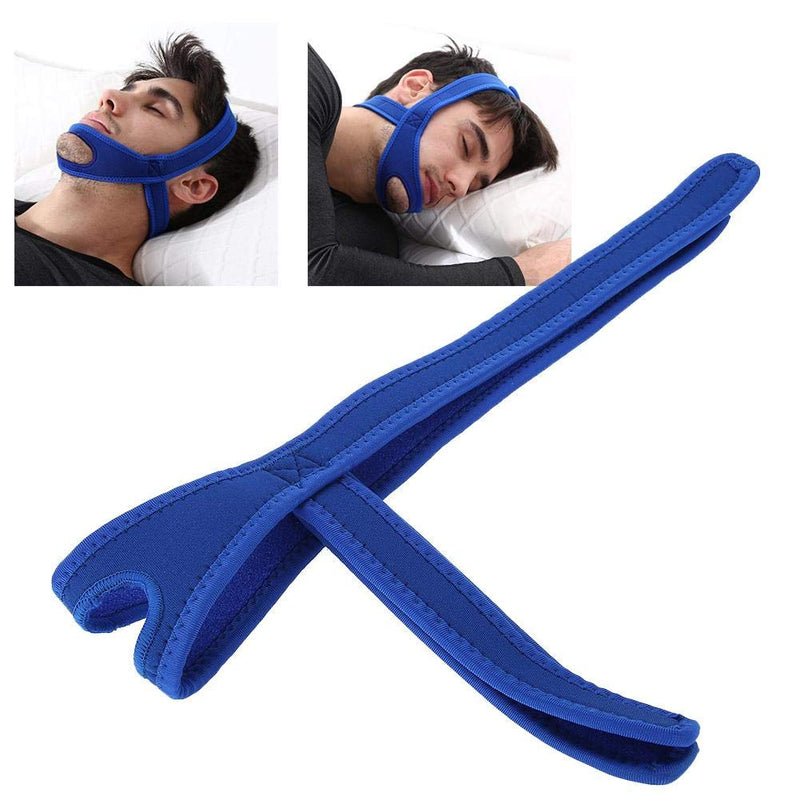 [Australia] - 2 Colors Anti Snoring Strap, Unisex Sleeping Stop Snoring Strap Belt, Headband Jaw Support Belt, Adjustable Comfortable Breathable Washable Anti Snoring Bands for Men and Women(Blue) Blue 