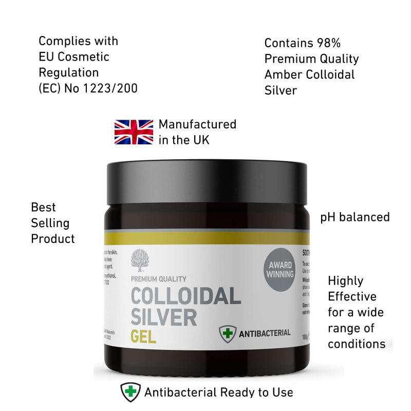 [Australia] - Nature's Greatest Secret Premium Quality Antibacterial Multi-Purpose Colloidal Silver Gel 100g 