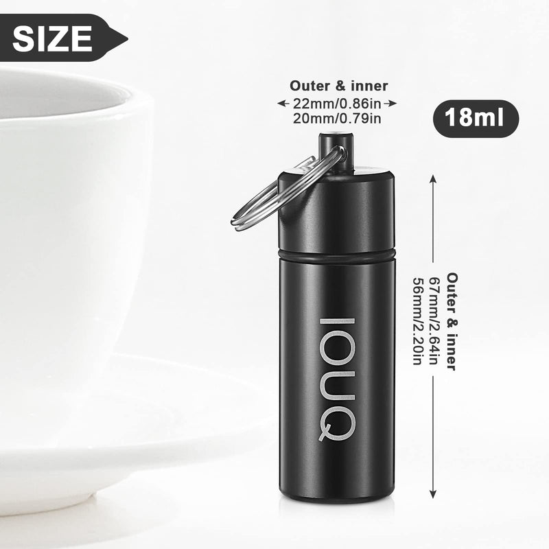 [Australia] - Discrete Small Objects and Spices Storage Tank Odor Proof Waterproof Sealing Small jar 2 Packages (Black） 
