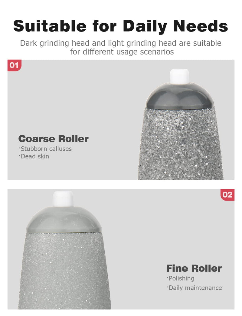 [Australia] - Replacement Foot Grinder Roller for Flawless Pedi 6Pcs, Mellbree Replacement Foot Grinder Roller Heads for Feet Callus Removers Use 6 PCS 