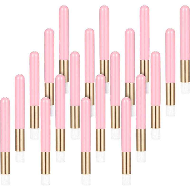 [Australia] - 20 Pieces Lash Shampoo Brushes, Peel Off Blackhead Brush Remover Tool, Nose Pore Deep Cleaning Brush, Facial Cleansing Brushes, Eyelash Extensions Blackhead Brush Washing Brush (Pink) Pink 