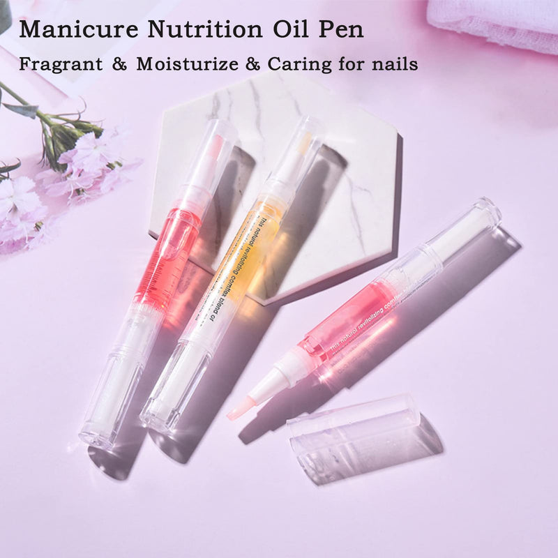 [Australia] - Cuticle Oil Pens for Nail Care,10PCS Mix Flavors Cuticle Revitalizer Oil Pen Set,Nail Oil Pens with Natural Ingredients Revitalize Pen with Soft Brush,Cuticle Oil to Prevent Nail Cracking and Dry 