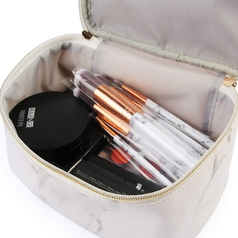 [Australia] - SUBANG 4 Pack Marble Makeup Bag Toiletry Bag Travel Bag Portable Cosmetic Bag Makeup Brushes Bag Waterproof Organizer Bag for Women Girls Men White Marble 