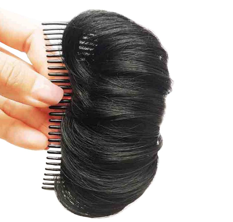 [Australia] - Bamboopack Bump Up Comb Clip Bun Hair Bump It Up Volume Hair Base Hair Decor Comb Half Ball Head Coil Beehive Fluffy Bump It Up Insert Do Beehive Hair Styler Volume Maker Bun Hair Pad, Dark Brown 