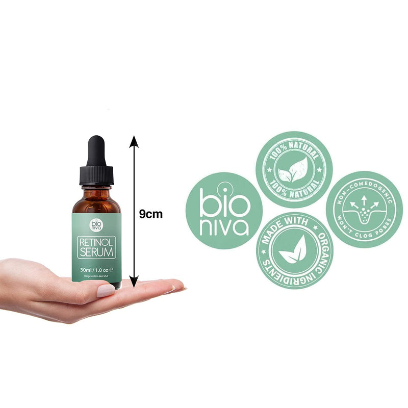 [Australia] - Retinol Serum - Retinol Liposome Delivery System with Vitamin C, Aloe, and Vegan Hyaluronic Acid - High Strength Anti Aging Serum for face, d√©collet√© and body from Bioniva 30ml 